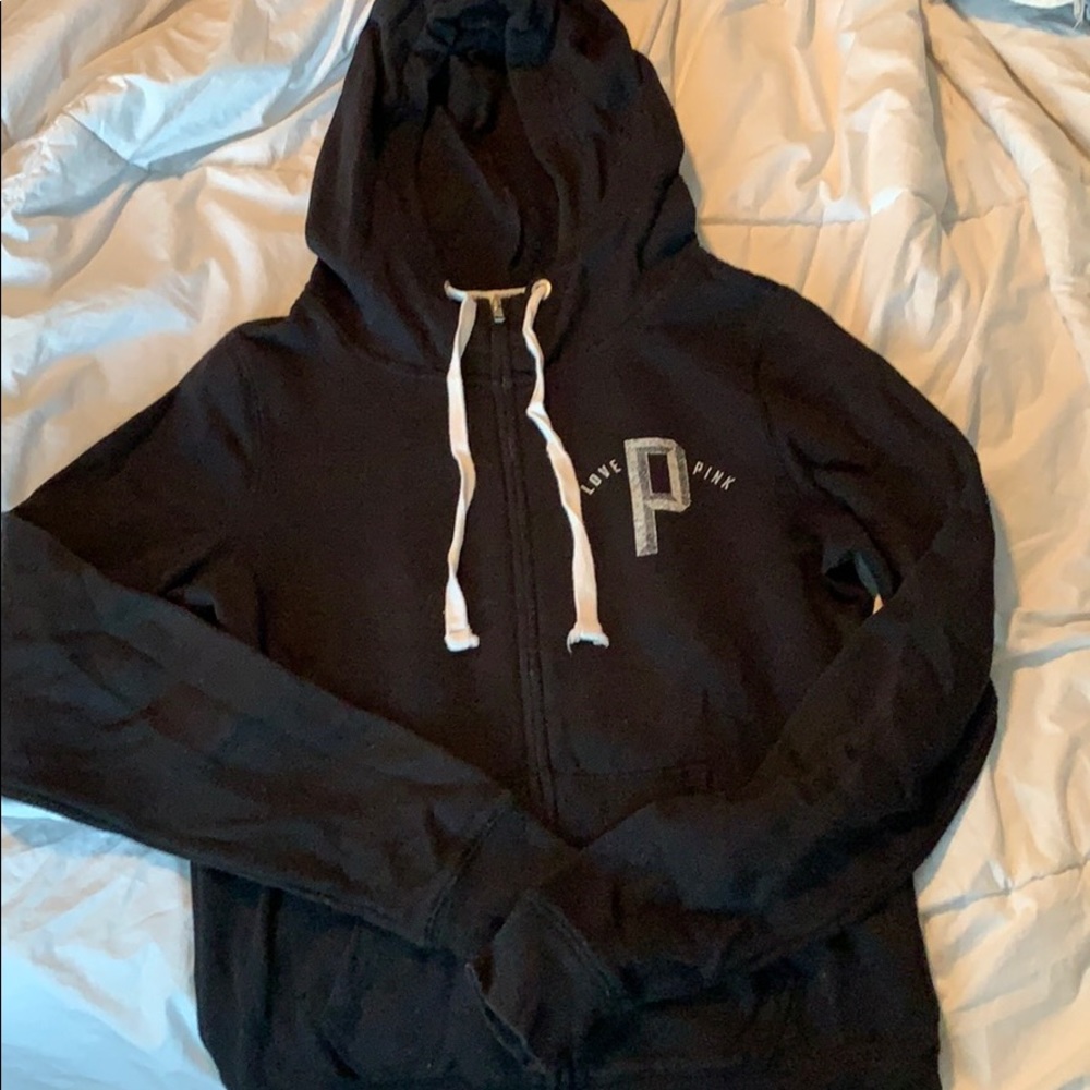 PINK black zip up jacket! SOLD